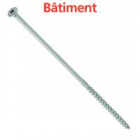 Vis charpente bois tête fraisée partiellement filetée Torx CE bâtiment (Modèle : 36721)