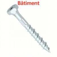 Vis charpente bois tête hexagonale partiellement filetée Torx CE bâtiment (Modèle : 36741)