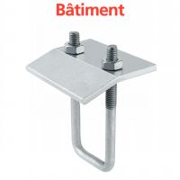 Etrier de fixation sur struct. pour rail profil U bâtiment (Modèle: 78473)