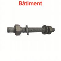 Bout fileté HR K2 + 2 écrous + 2 rondelles bâtiment (Modèle : 88304)