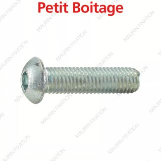 Tornillo cabeza cilindrica abombada con hueco hexagonal iso 7380 acero calidad 10.9 zincado blanco