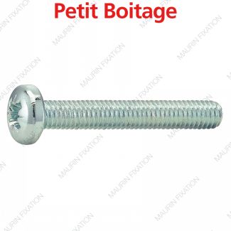 Pan head machine screw cross recess pozidrive din 7985 4.8 class - zinc plated