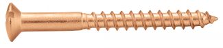 Vis bois tête fraisée bombée fendue laiton / Slotted raised countersunk head wood screws