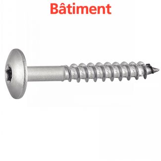 Vis de facade tête cylindrique six lobes inox A2 / Six lobe truss head facade screws