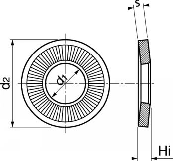 Schéma Rondelle conique de serrage série moyenne