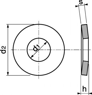 Schéma Rondelle élastique conique