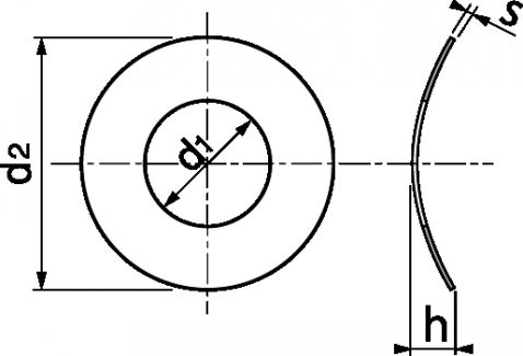 Schéma Rondelle élastique 1 onde type A