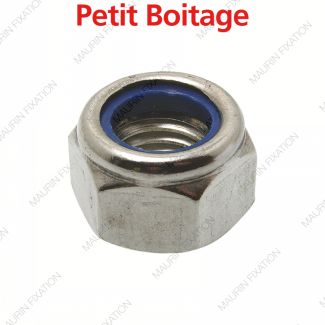 Tuerca hexagonal de seguridad con arandela nylon din 985 - inox a2