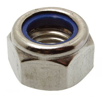 Prevalling torque type hexagon nut plastic insert din 985 - stainless steel a2