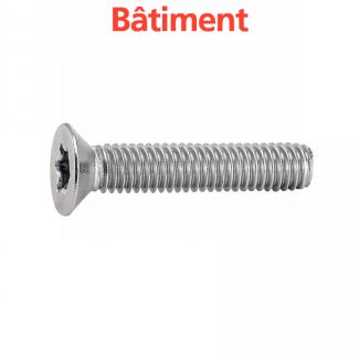 Vis à métaux tête fraisée six lobes inox A4 / Six lobe countersunk head machine screws