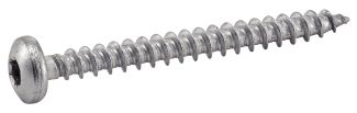 Vis agglomere tête cylindrique six lobes inox A4 / Six lobe pan head chipboard screws