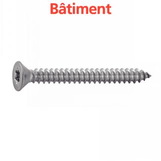 Vis à tôle tête fraisée six lobes / Six lobe countersunk head self tapping screws forme C