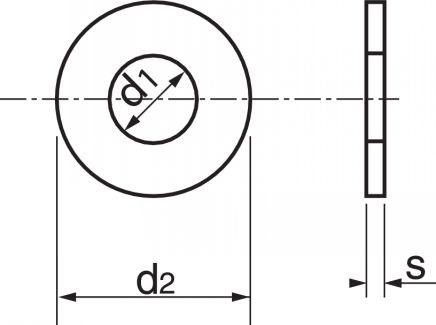 Schéma Rondelle plate moyenne type "M"