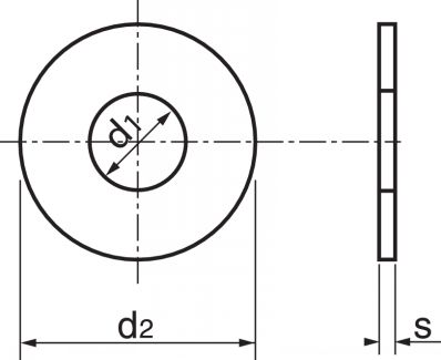 Schéma Rondelle plate large type "L"