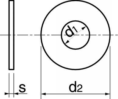 Schéma Rondelle plate large type "L"