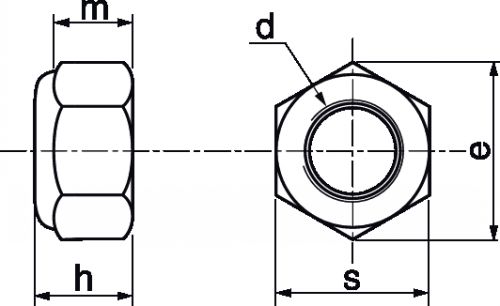 Ecrous indesserables bague nylon / Hexagon locknuts with nylon insert