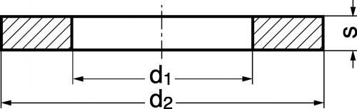 Schéma Rondelle plate large "L" grade A