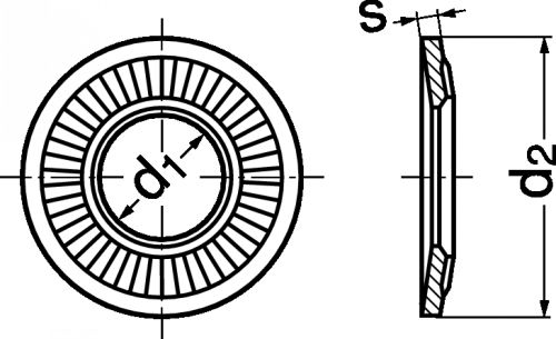 Schéma Rondelle conique de serrage CS étroite
