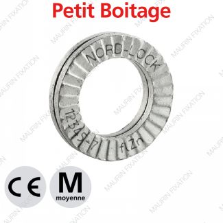 Rondelle autobloquante collée à effet de pente acier nordlock®