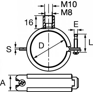 Schéma Collier isophonique M8/M10 avec charnière