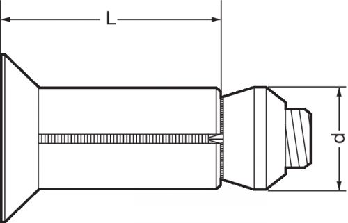 Schéma Fixation LINDAPTER® HOLLO-BOLT® FF
