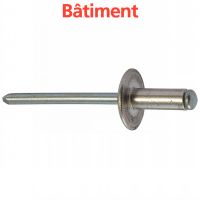 Rivet aveugle standard tête plate large