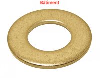 MACHINED PLAIN WASHER NORMAL TYPE NFE 25513 - BRASS BATIMENT Laiton NFE 25513 (Model : 52514)