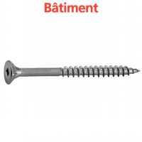 Vis pour agglomere tête fraisee carree inox A2 / Square countersunk head chipboard screws