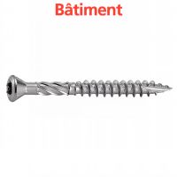 Vis terrasse tête fraisee bombee six lobes AISI 410 / Six lobe raised countersunk head decking screws