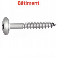 Vis de facade tête cylindrique six lobes inox A2 / Six lobe truss head facade screws