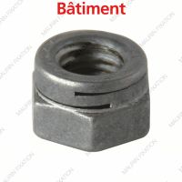 Ecrou hexagonal autofrein&eacute; 2 fentes