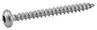 Vis agglomere tête cylindrique six lobes inox A4 / Six lobe pan head chipboard screws