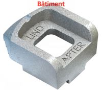 LINDAPTER® RECESSED CLAMP TYPE A SHORT - MALLEABLE IRON - ZINC PLATED BATIMENT Fonte Zn (Model : 95101)