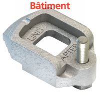 LINDAPTER® RECESSED ADJUSTABLE CLAMP TYPE D2 - MALLEABLE IRON - ZINC PLATED BATIMENT Fonte Zn (Model : 95501)