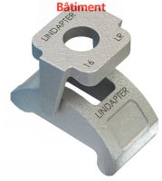 LINDAPTER® ADJUSTABLE CLAMP TYPE LR - MALLEABLE IRON - ZINC PLATED BATIMENT Fonte Zn (Model : 95701)