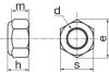 Schéma Ecrou hexagonal autofreiné