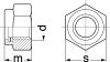 Schéma Ecrou hexagonal autofreiné P10