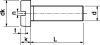Schéma Vis à métaux tête cylindrique fendue