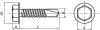 Schéma Vis autoperceuse tête hexagonale à embase