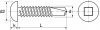 Schéma Vis autoperceuse tête cylindrique carrée