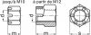 Schéma Ecrou hexagonal à crénaux HK