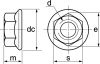 Ecrous à embase crantée / Hexagon flange nuts with serration