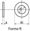 Rondelle plate forme R