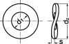 Schéma Rondelle élastique Onduflex 2 ondes type B