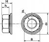 Schéma Ecrou hexagonal à rondelle Twolock® CS