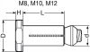 Schéma Fixation LINDAPTER® HOLLO-BOLT® T fraisée